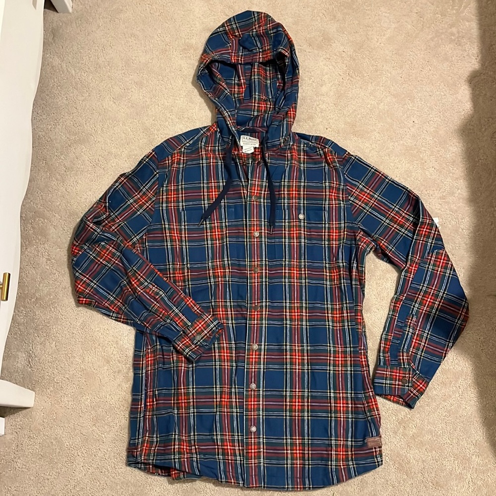 LL Bean Fleece Lined Flannel Shirt
